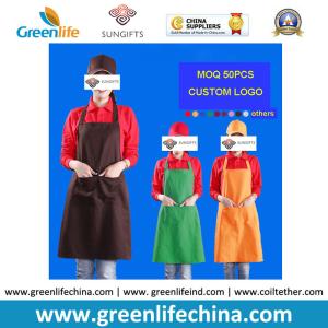 Kitchen cooking tool accessory hot sale apron with front pocket different colors