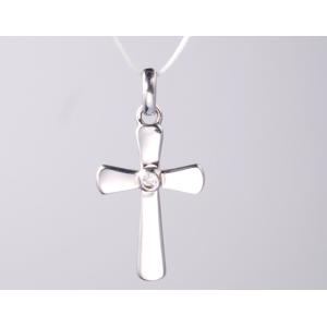 New Cross Collectioon 925 Sterling Silver Religious Pendant With Shimmering