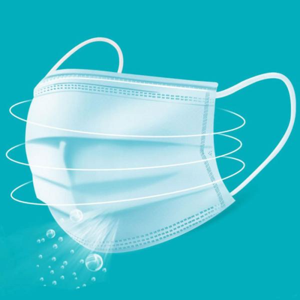 Buy Fabric Disposable Pollution Mask Three Layers Social Space Keeping Protection at wholesale prices