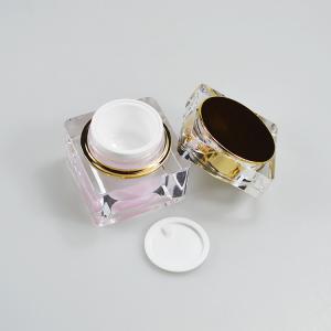 OEM/ODM Yes 30g Square Container Acrylic Cream Jar Plastic Jar for Customized