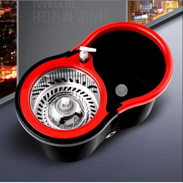 Heavy Duty 360 Spin Magic Mop with Press Detergent Bottle and Microfiber Cloth Cover Type