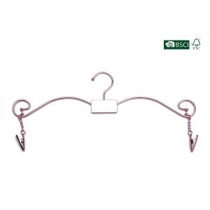 Betterall Beautiful Popularly Chrome Metal Underwear Hanger With Clips