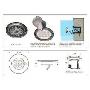 C4ZB1257 C4ZB1218 45° / 35° Asymmetrical Recessed LED Underwater Pool Lights