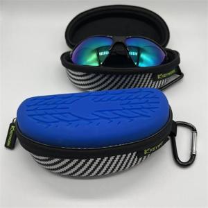 Hard Carabiner Shockproof EVA Zipper Rubber Handle Contrast color Sports glasses