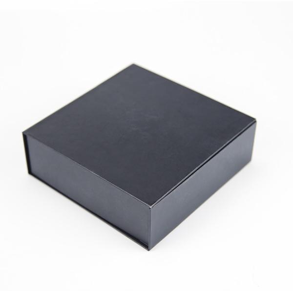 Cardboard Black Gift Packaging Box Custom CMYK And Pantone Color