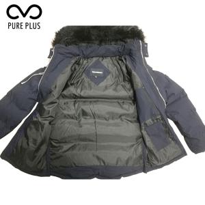 Green Mens Light Padded Jacket Detachabale Fur Hoody Microfibre Insulation