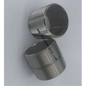 China Welded Stainless Steel Threaded Nipple  Brush Polish Bright Surface on sale