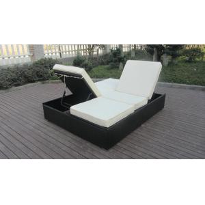 Hand-Woven Rattan Sun Lounger , Outdoor Garden Lounge Chair