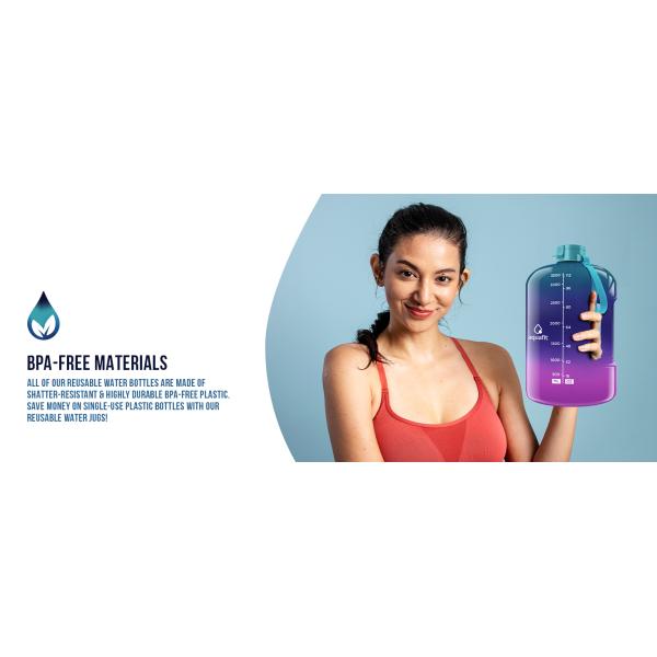 Gym Time Marked Water Bottle 40oz 68oz 128oz Direct Drinking