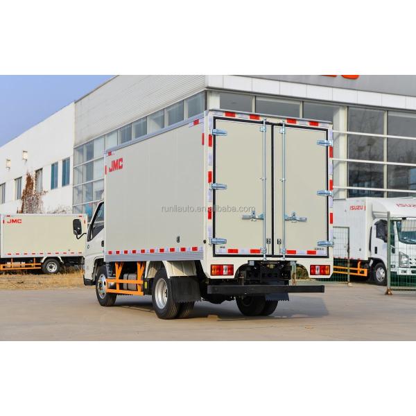 Factory Supply Small Lorry Truck 4X2 Mini JMC Box Cargo Truck Single Row 129HP 3.7M Light Van Cargo Truck