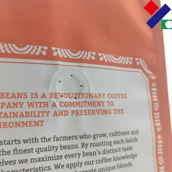 Custom Stand Up Zipper Plastic Coffee Bags With Flat Bottom