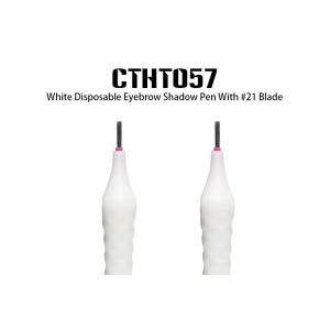 White Disposable Microblading Pen / Durable Permanent Makeup Manual Tattoo Pen