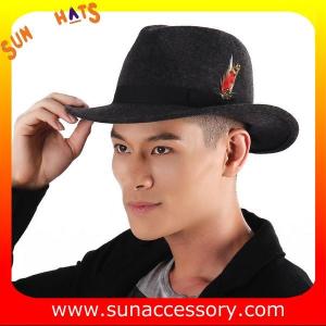 0070371 Sun Accessory customized winter wool felt fashion style fedora hats ,men
