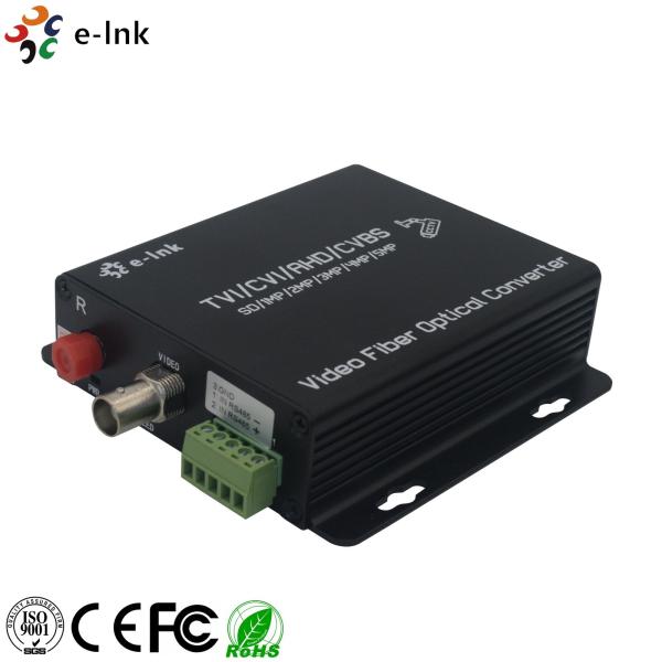 Buy 4-In-1 Fiber Optic Cable Video Fiber Converter Transmitter for CCTV at wholesale prices