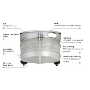 Europe keg 30L with strong welding and food grade material