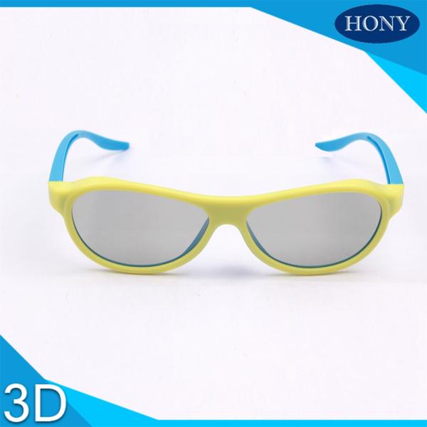 Adult Passive Cinema 3D Glasses Linear Polarized Lens With Blue / Yellow Color