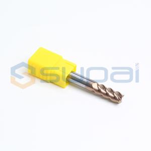 4 Flute Solid Carbide End Mill Milling Cutter For Stainless Steel Cemented ,