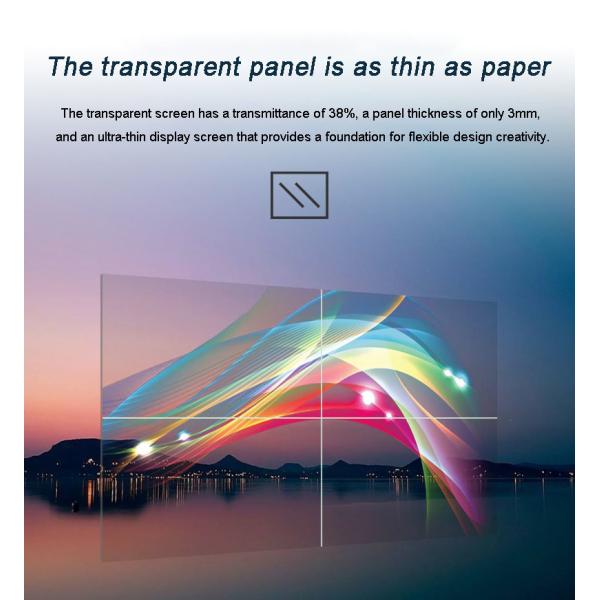 Full HD 55 Transparent OLED Touch Screen See Through OLED Display