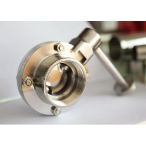 Customized Fabrication Sanitary Butterfly Valves , Tri Clamp Butterfly Valve