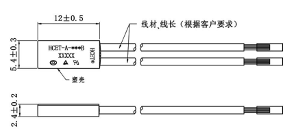 HCET-A TB02 Watertight Bimetal Thermostat Temperature Control Switch For Sale Thermal Protection