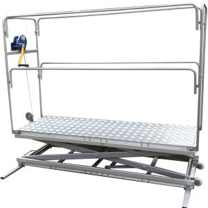 1500mm Height Manual Scissor Lift Platform With Table Personal Home Using