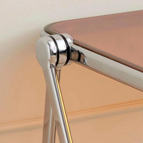 Metal and Plastic Folding Picnic Dining Coffee Table for Modern Outdoor Garden Living Room