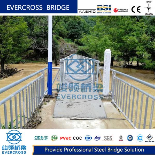 Buy Simple Structure  Steel Footbridge Steel Walking Bridge With Single Lane Long Life at wholesale prices