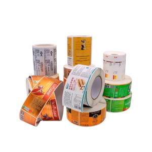 Waterproof Custom Printed Sticker , Self Adhesive Vinyl Roll Bottle Packaging