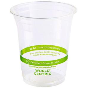 Bio Degradable plastic Environmentally Friendly Disposable Cups Single Wall ODM