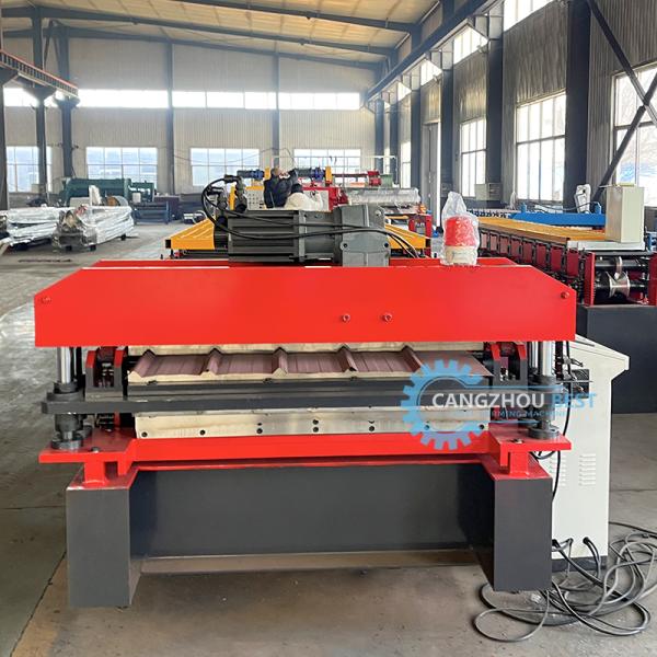 Automatically PLC Control Steel Profile Double Layer Roofing Sheet Roll Forming Machine