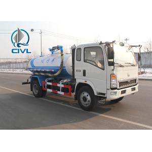 Sinotruk Howo 4m3 - 8m3 Light Duty Sewage Suction / Vacuum Truck