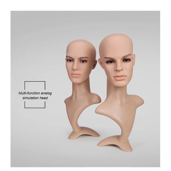 Support Sample Service Male Head Mannequin For Wig Display