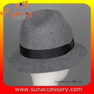 T8981177 Sun Accessory customized fashion winner 100% wool felt fedora hats,