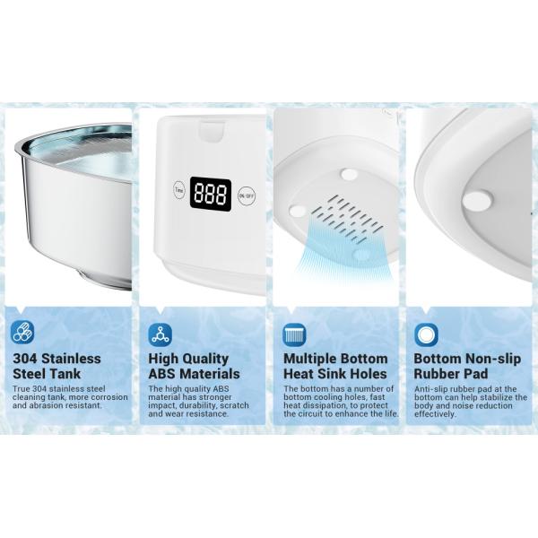 UV LED Light Ultrasonic Jewelry Cleaner