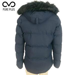 Green Mens Light Padded Jacket Detachabale Fur Hoody Microfibre Insulation