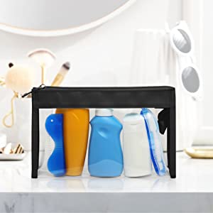 clear toiletry bag