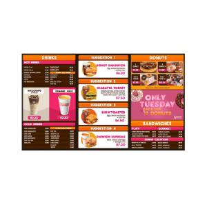 Wall Mounted Signage 1920x1080 Digital Menu Board