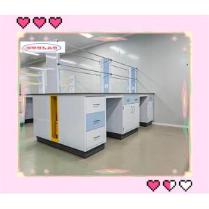 Cold-rolled Steel Frame Chemistry Lab Furnitures with Glass Shelf