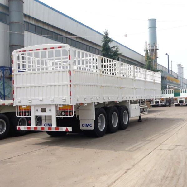 Buy 60 Ton Payload CIMC Livestock Cargo Fence Semi Trailer at wholesale prices