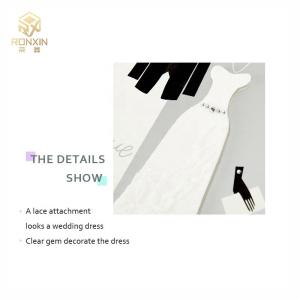 Fashionable Recyclable Grey And White Wedding Invitations Hot Stamping