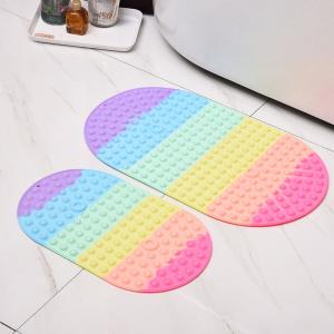 Non Slip Silicone Bathtub Mat Multipurpose With Suction Cups
