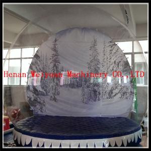 Quality Advertising Christmas background inflatable snow globe 4M diamater PVC0.8mm material for sale
