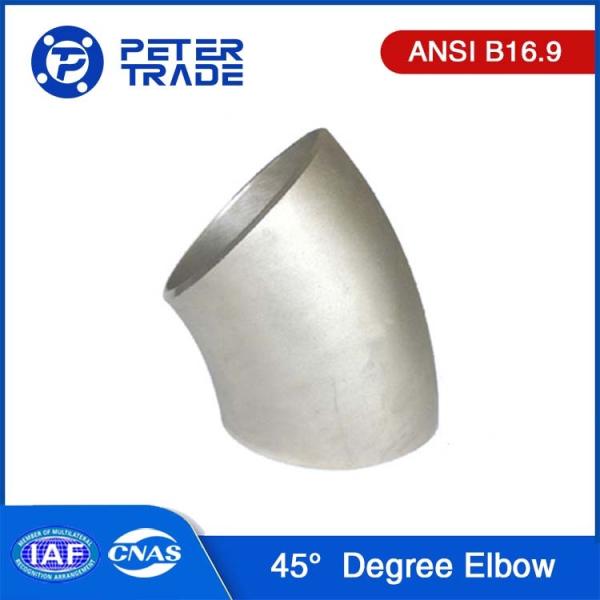 Buy 45 Degree Elbow 3D ASME B16.9 Stainless Steel ASTM A403 Elbow 1/2'' To 48'' Inch SCH20 SCH40 SCH80 at wholesale prices