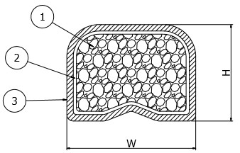 Buy 9x5mm Emi Rubber Gasket , Flat Conductive Foam Gasket at wholesale prices
