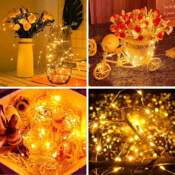 10m Halloween Fairy Lights Battery Operate Copper Wire Night Lights Bedroom Party Decor