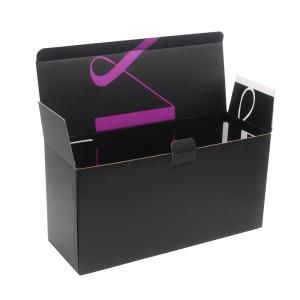 Custom Empty Black Paper Shoe Packaging Boxes With Logo Packaging