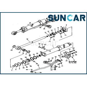 China Blade Lift Hydraulic Cylinder Seal Kit 175-63-05180 Cylinder Service Kit For Komatsu D150A-1 D155A-1 on sale