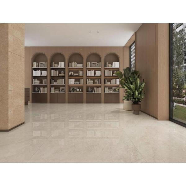Beige Acid-Resistant Polished Glazed Porcelain Tile 1200x1200mm