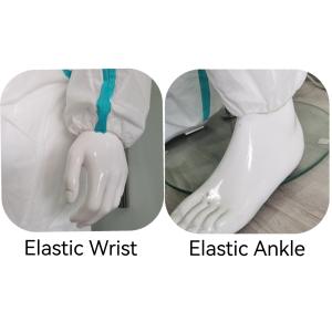 Non-Woven Isolation Coveralls Elastic Wrist Style Waterproof Anti-Static