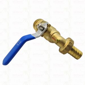 Gold Plated Heavy Duty Classic Blue Iron Handle Bibcocks Water Spout Faucet
